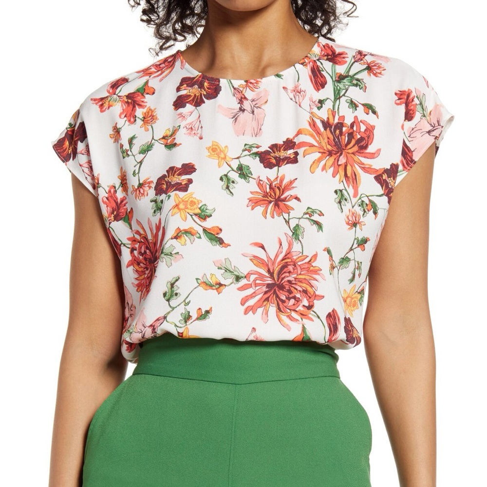 Halogen Cap Sleeve Blouse